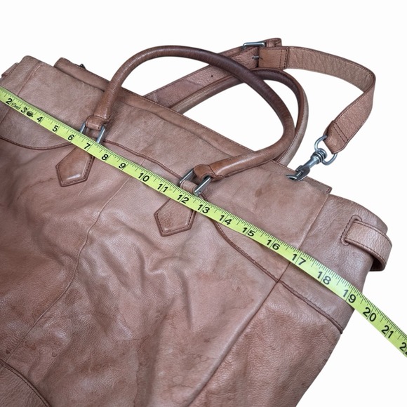 LIEBESKIND Women's Brown Large Leather Shoulder Handbag Bag w Detachable Strap - Picture 10 of 12